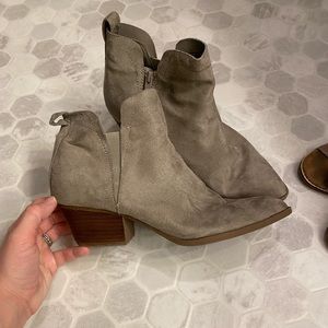 Taupe booties
